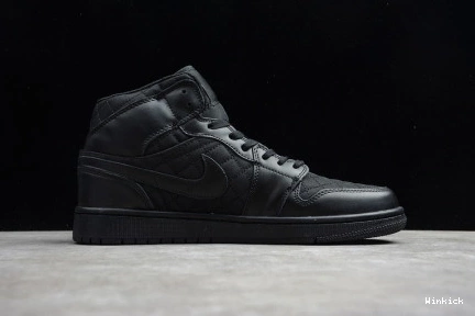 AIR DB6078-001 QUILTED MID 1 BLACK JORDAN 0828